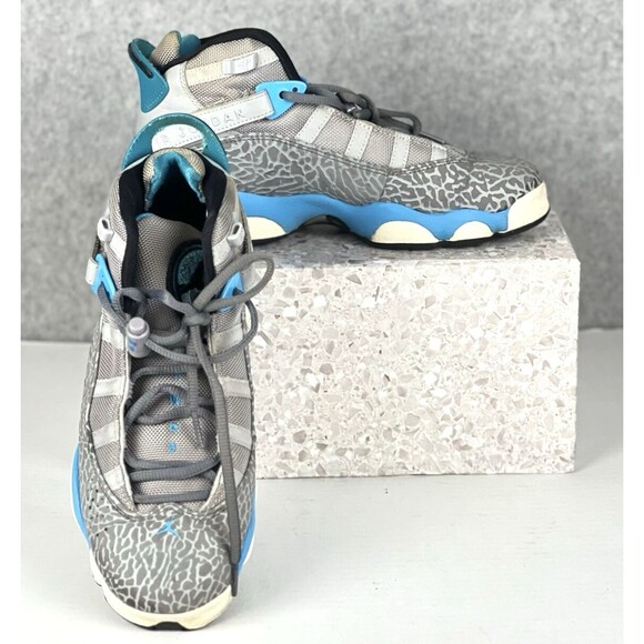 Nike Air Jordan 6 Rings Grey Elephant Basketball Shoes Youth 6Y Boys 323419-006 - Picture 1 of 11